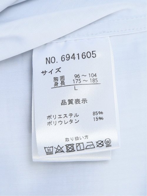 ModernRelax ストレッチチェック柄 ワイドカラー長袖シャツ