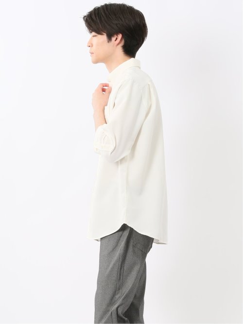 TechLinen ボタンダウン 7分袖シャツ