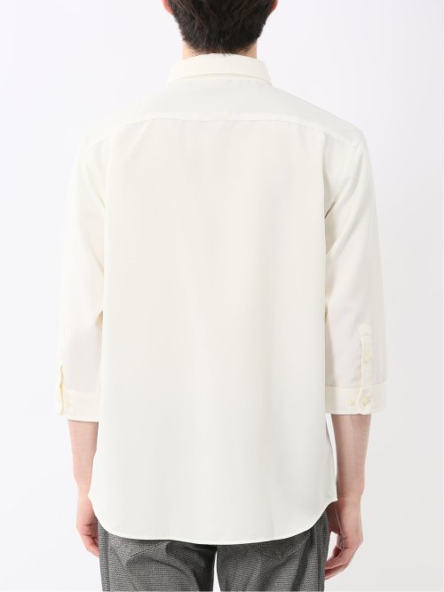 TechLinen ボタンダウン 7分袖シャツ