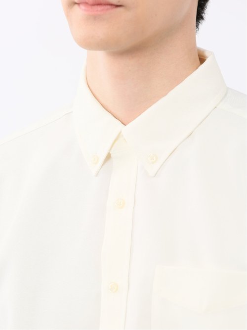 TechLinen ボタンダウン 7分袖シャツ