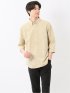 TechLinen ボタンダウン 7分袖シャツ