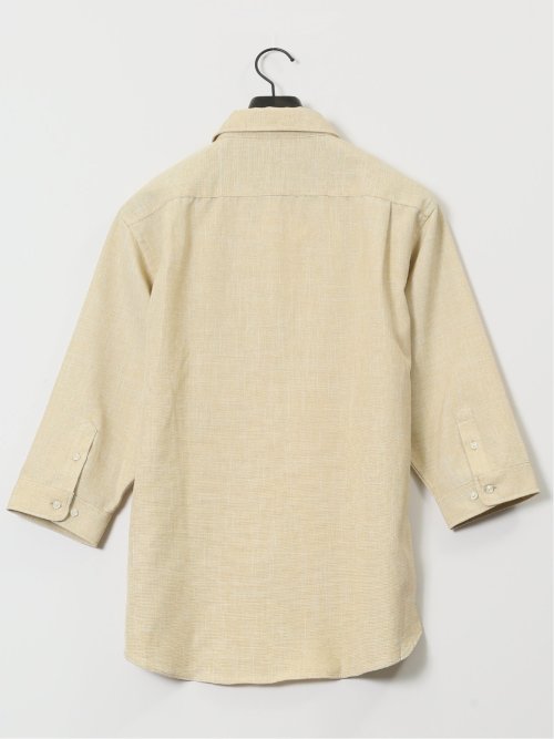 TechLinen ボタンダウン 7分袖シャツ