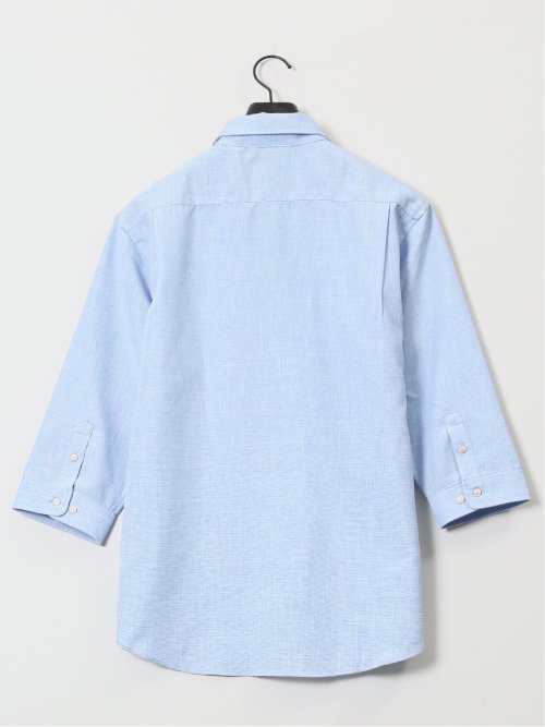 TechLinen ボタンダウン 7分袖シャツ