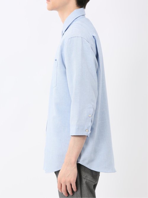 TechLinen ボタンダウン 7分袖シャツ
