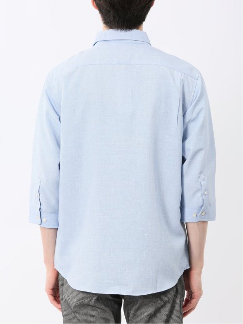 TechLinen ボタンダウン 7分袖シャツ