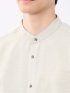 TechLinen バンドカラー 7分袖シャツ
