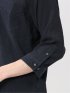 楊柳 ワイドカラー7分袖シャツ