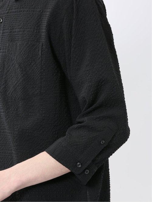 サッカーチェック レギュラーカラー7分袖シャツ