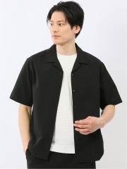 軽量 ドライ サッカー オープンカラー 半袖 シャツ(セットアップ可能)