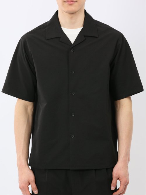 軽量 ドライ サッカー オープンカラー 半袖 シャツ(セットアップ可能)