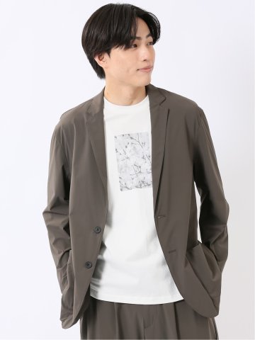 軽量 ストレッチ ナイロン混 2ボタン ジャケット(セットアップ可能)