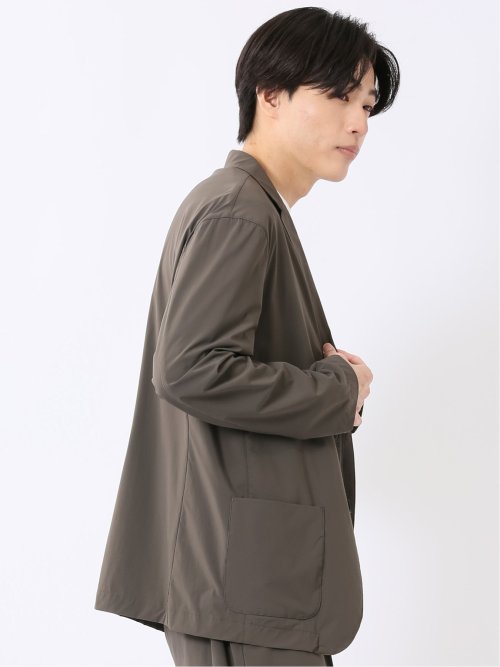 軽量 ストレッチ ナイロン混 2ボタン ジャケット(セットアップ可能)
