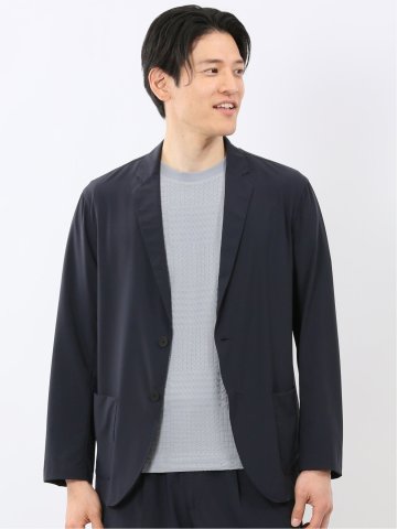 軽量 ストレッチ ナイロン混 2ボタン ジャケット(セットアップ可能)