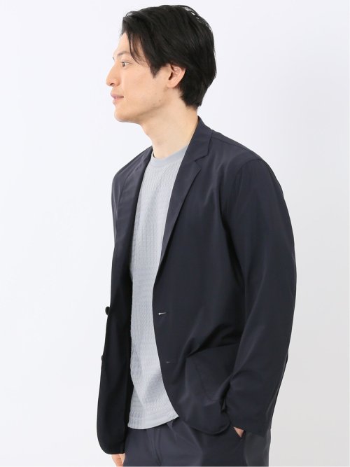 軽量 ストレッチ ナイロン混 2ボタン ジャケット(セットアップ可能)