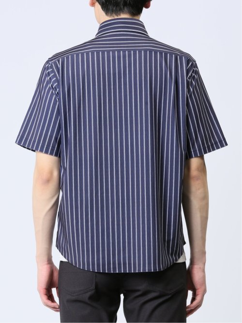 ストレッチ ボタンダウン半袖シャツ(M 75紺): トップス | TAKA-Q