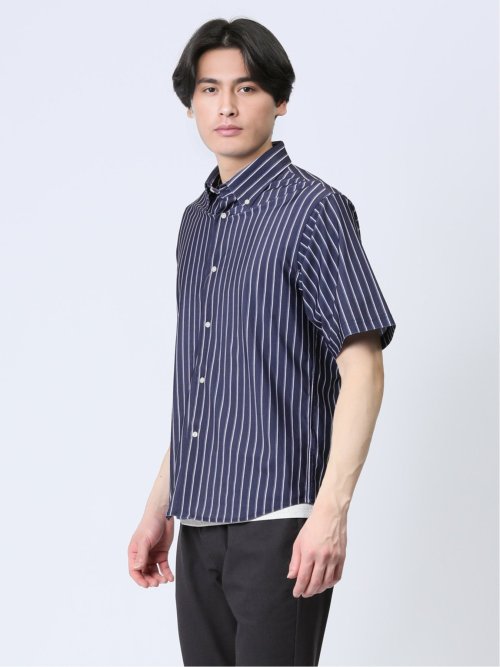 ストレッチ ボタンダウン半袖シャツ