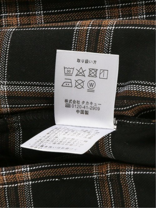 チェック柄 ルーズ フードコーディガン