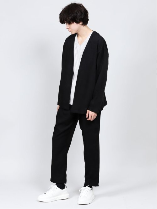 カルゼ起毛 シャツカーディガン(セットアップ可能)