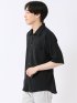 接触冷感 ストレッチ イージーケア ジャガード レギュラーカラー 半袖 シャツ