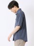 接触冷感 ストレッチ イージーケア ジャガード レギュラーカラー 半袖 シャツ