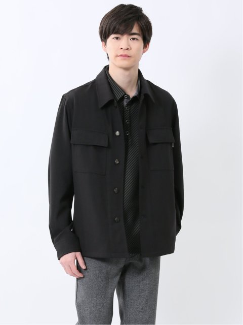 ヘリンボン シャツアウター