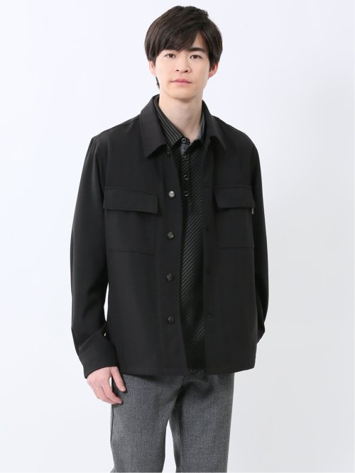 ストレッチヘリンボン シャツアウター