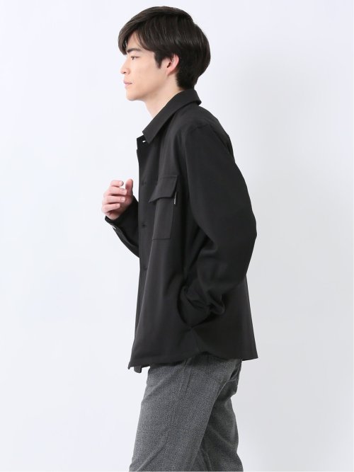 ストレッチヘリンボン シャツアウター