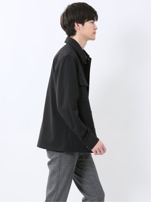 ストレッチヘリンボン シャツアウター