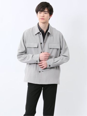 ヘリンボン シャツアウター