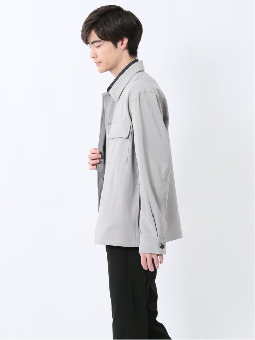 ヘリンボン シャツアウター