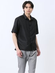 ジャガード レギュラーカラー半袖シャツ