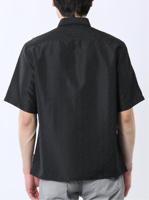 ジャガード レギュラーカラー半袖シャツ