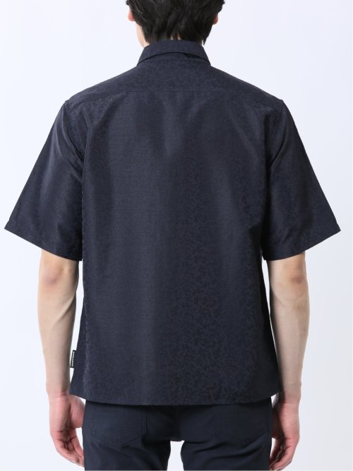 ジャガード レギュラーカラー半袖シャツ