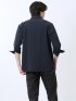 ふくれチェック カッタウェイカラー7分袖シャツ