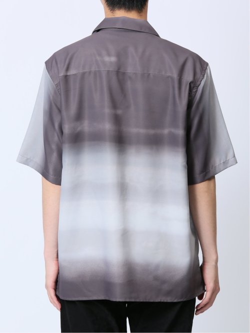 グラデーション オープンカラー半袖シャツ