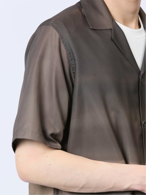 グラデーション オープンカラー半袖シャツ