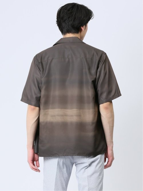 グラデーション オープンカラー半袖シャツ