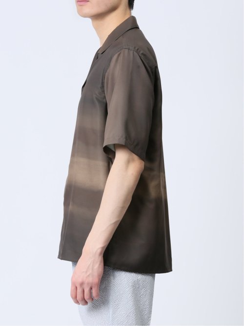 グラデーション オープンカラー半袖シャツ