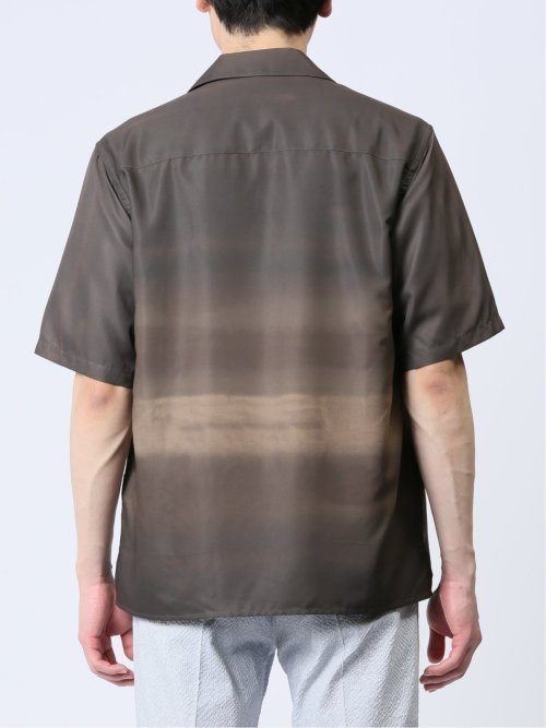 グラデーション オープンカラー半袖シャツ