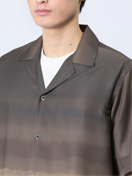 グラデーション オープンカラー半袖シャツ