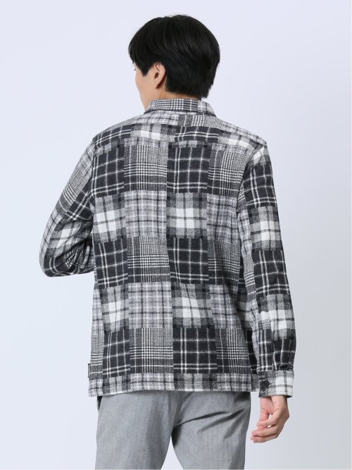 パッチワークチェック シャツアウター