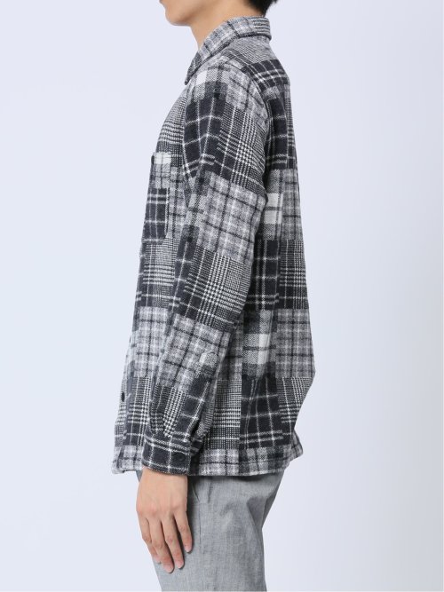 パッチワークチェック シャツアウター