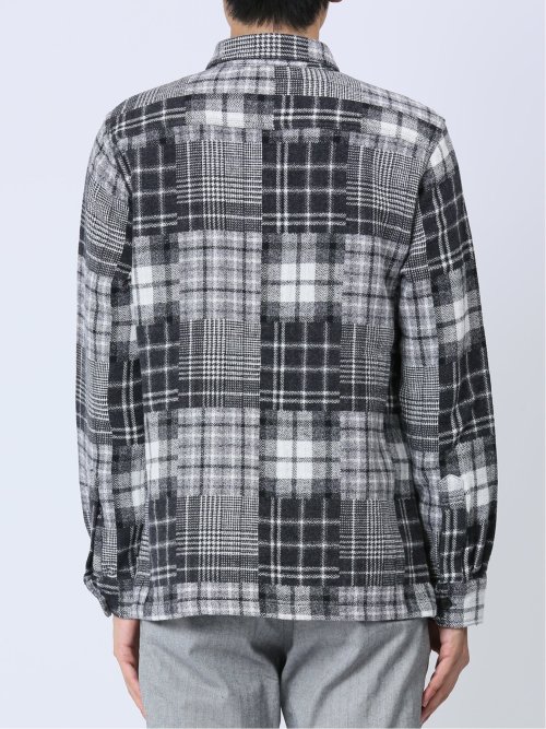 パッチワークチェック シャツアウター