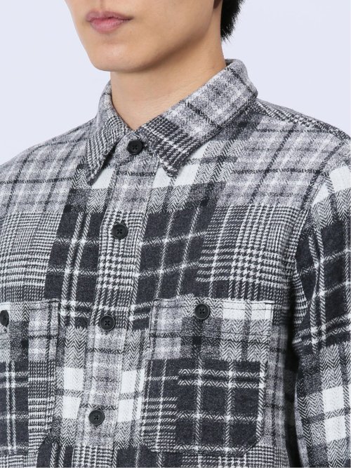 パッチワークチェック シャツアウター