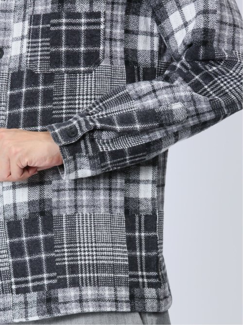 パッチワークチェック シャツアウター