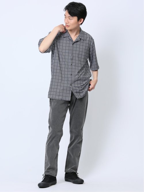 デジタルプリント オープンカラー半袖シャツ