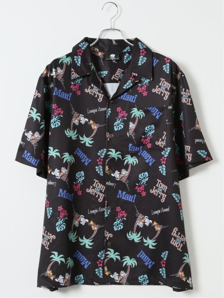 【大きいサイズ】トムとジェリー オープンカラー 半袖 シャツ