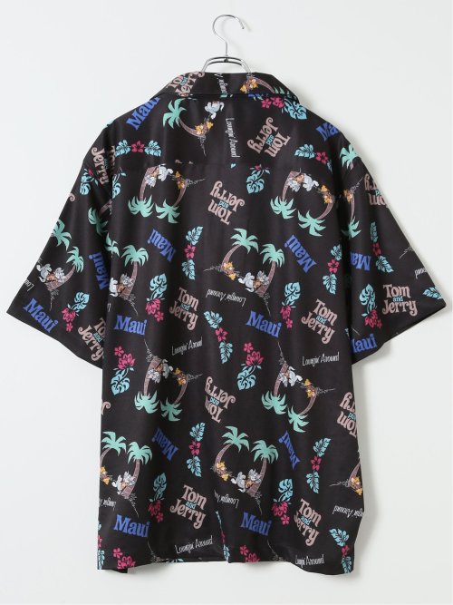 【大きいサイズ】トムとジェリー オープンカラー 半袖 シャツ