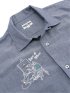 【大きいサイズ】シナコバ/SINA COVA 綿ダンガリー オープンカラー半袖シャツ