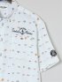 【大きいサイズ】シナコバ/SINA COVA フィッシュプリント ボタンダウン半袖シャツ